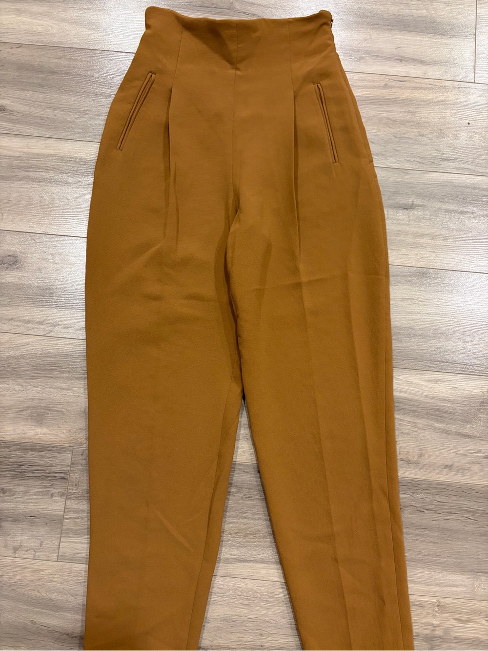 Aritzia- Wilfred Camel-Tone High-Waist Pants